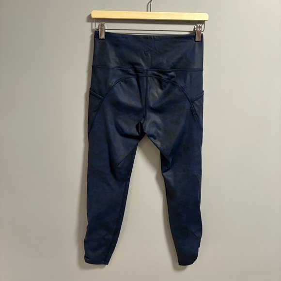 Zyia - Distressed Blue Ankle Cinch High Rise 7/8 Leggings - Picture 5 of 7